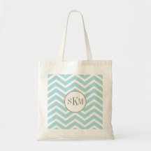 Chevron Monogram Personalised Tote Bags