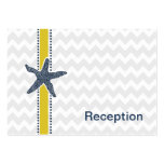 chevron stripes, starfish mod beach wedding design business card template