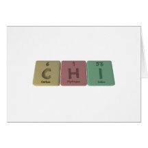 Chi as Carbon Hydrogen Iodine Greeting Card