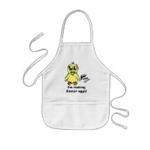 Chibi Easter CHICK, I'm making Easter eggs! Apron