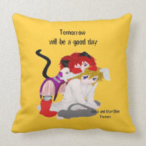 Chibi Friends Gold pillows