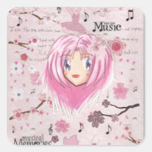 Chibi Head- Mio w/ collage Sticker