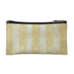Chic Blue & Gold Damask Cosmetics Bag bagettes bags