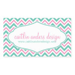 Chic Chevron Stripes Business Card