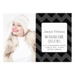 Chic Chevron Zigzag 2 Graduation Announcement invitations