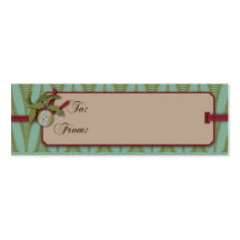 Chic Christmas Gift Tag Business Cards