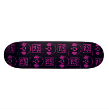 chic DJ logo skateboard