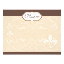 Chic French Romance Note Card Custom Announcement
