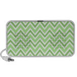 Chic green zigzag chevron pattern custom speakers