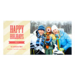 Chic Holiday Photo Card - Red