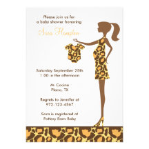 Chic Leopard Print Baby Shower Invitation