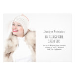 Chic Minimalist Photo Graduation Announcement invitations