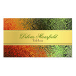 Chic Orange and Green Foil Look Business Card