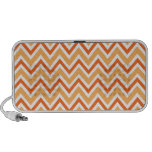 Chic orange zigzag chevron pattern custom speakers
