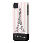 Chic Paris Eiffel Tower Doodle Personalised iPhone 4 Covers