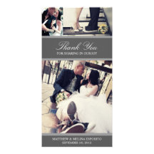 CHIC SILVER GRATITUDE | WEDDING THANK YOU CARD CUSTOMISED PHOTO CARD