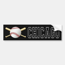 CHICAGO BASEBALL BUMPER STICKER