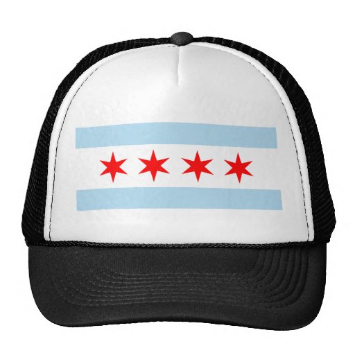 Chicago flag trucker hat