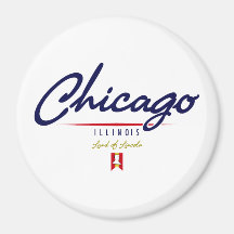 Chicago Script Fridge Magnet