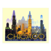 CHICAGO SEARS TOWER POSTCARDS