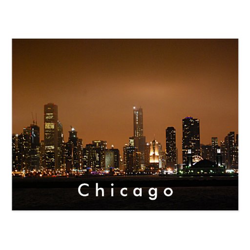 Chicago Skyline at Navy Pier Postcard