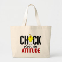 Chick With An Attitude Canvas Bags