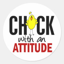 Chick With An Attitude Stickers