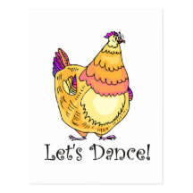 Chicken Dance Post Card