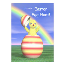 Chicken Pop-up Easter Egg Hunt Personalized Announcement