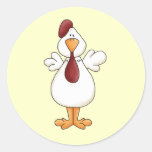 Chicken Round Sticker