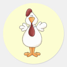 Chicken Round Sticker