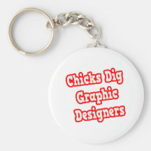 Chicks Dig Graphic Designers Key Chains