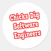 Chicks Dig Software Engineers Sticker
