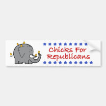 chicks for republicans bumper sticker