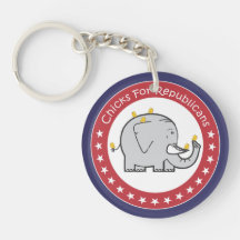chicks for republicans keychain acrylic keychain