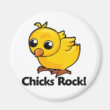 Chicks Rock! Fridge Magnets