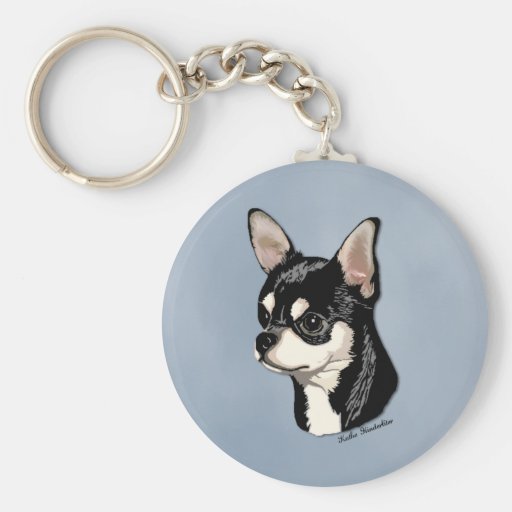 Chihuahua Black & Tan Keychain