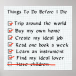Child-Free Checklist Poster
