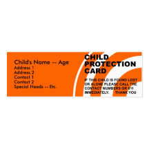 Child Protection Card (1) Business Cards