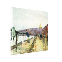 Childe Hassam - Charles River und Beacon Hill Stretched Canvas Print