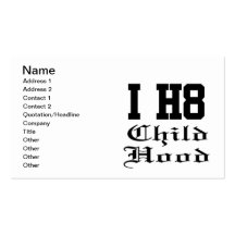 childhood business cards