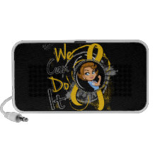 Childhood Cancer Rosie Cartoon WCDI Portable Speakers