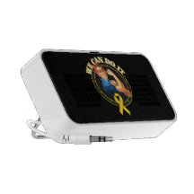 Childhood Cancer - Rosie The Riveter - We Can Do I iPod Speaker