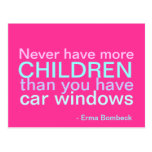 Children and Cars - inspirational quote Postcards