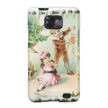 Children Playing on Christmas Samsung Galaxy SII Cases