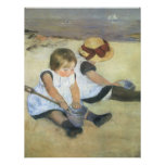 Children Playing on the Beach by Mary Cassatt Personalized Invite