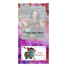 CHILDREN WITH CHRISTMAS GIFTS PERSONALISED PHOTO CARD