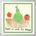 Child's Food Art, Green Print