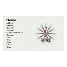 Chile Flag Map 2.0 Business Cards
