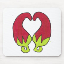 Chilli Pepper Love Mouse Pad